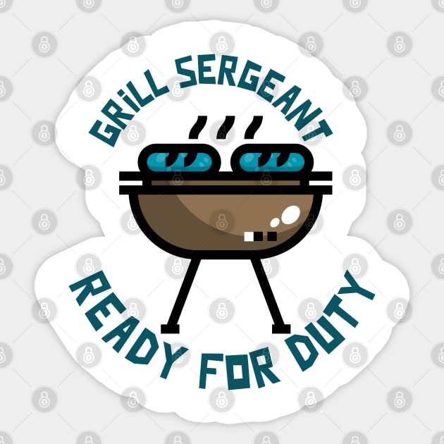 Father day gift for the grilling Sergeant in you great gift ideas Sticker by Cooking and Cycling